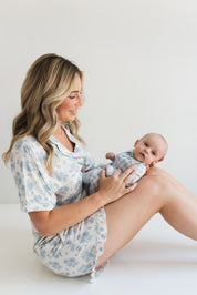 Blue Rose Garden Women's Short Set