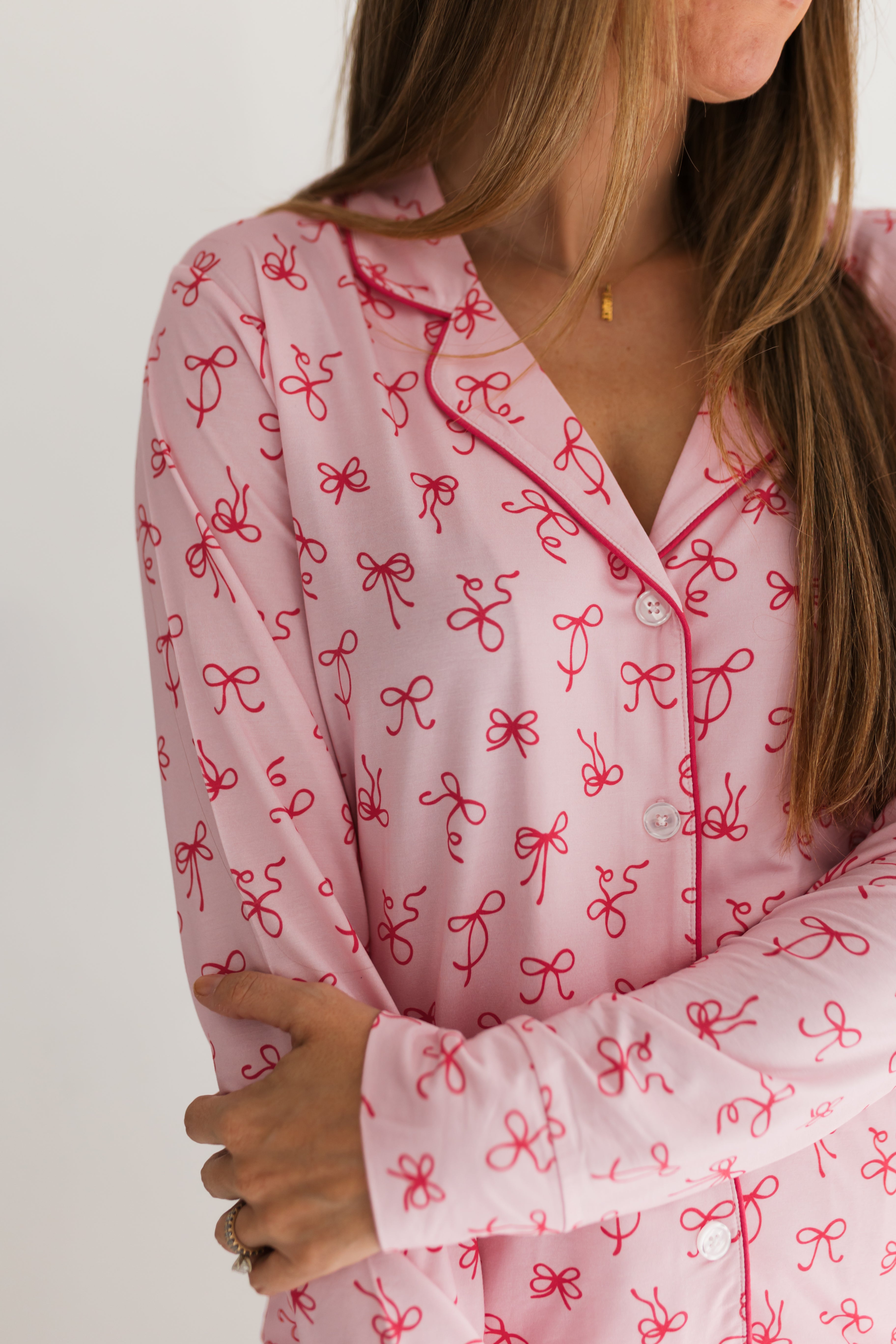 Little Pink Bow Women's Long Sleeve Set