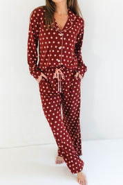 Maroon Polka Dot Women’s Set