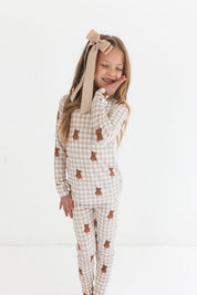 Teddy Gingham Two Piece Set