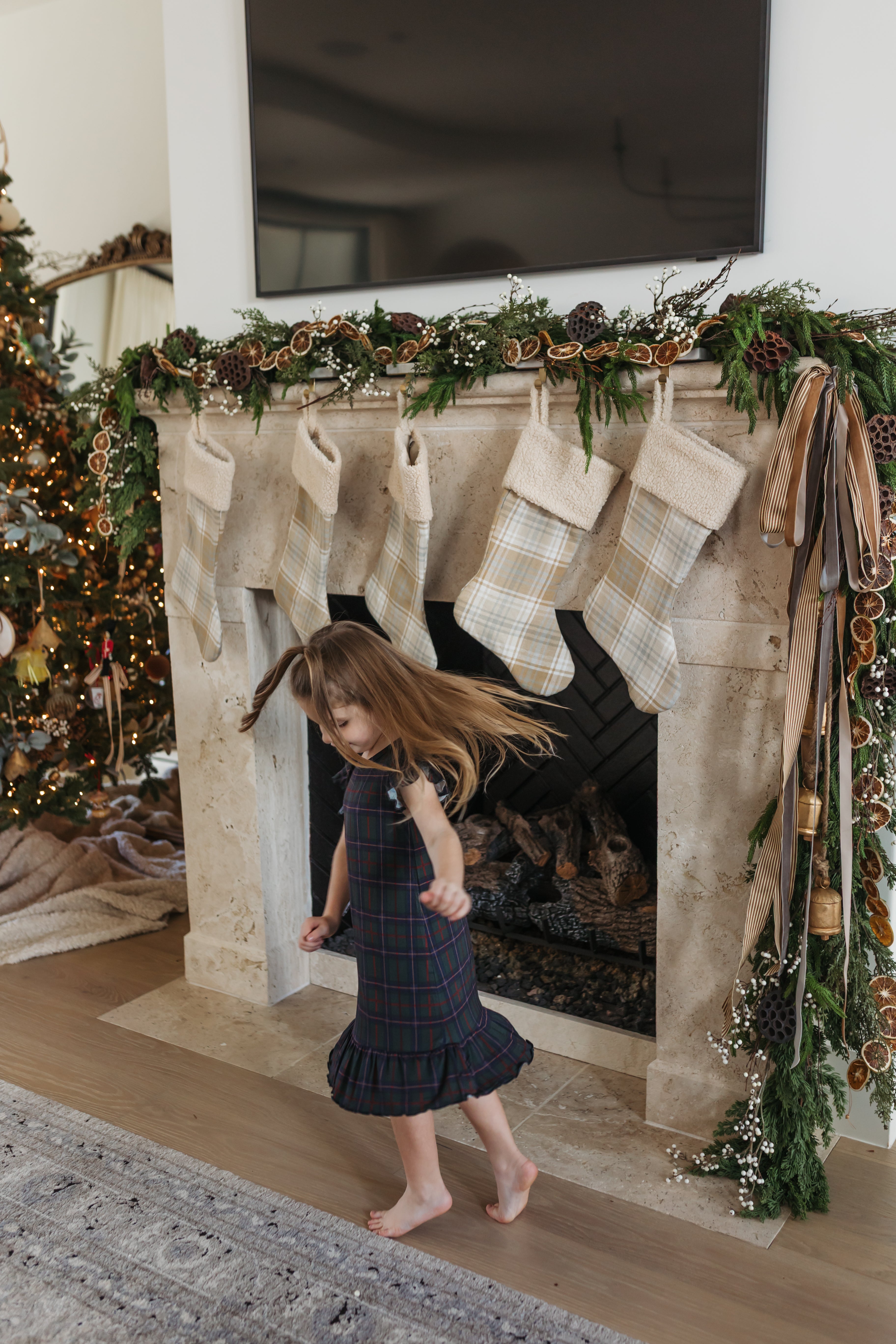 Midnight Mistletoe Plaid Dress IMJ x Daryl-Ann Denner