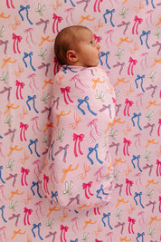 Multicolor Bow Crib Sheet