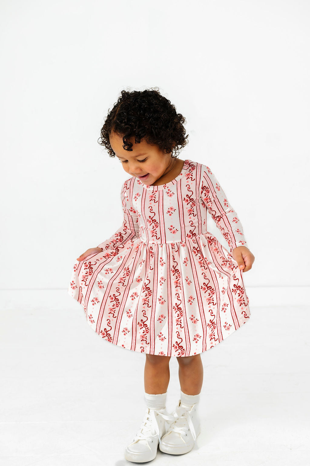 Vintage Love Long Sleeve Twirl Dress