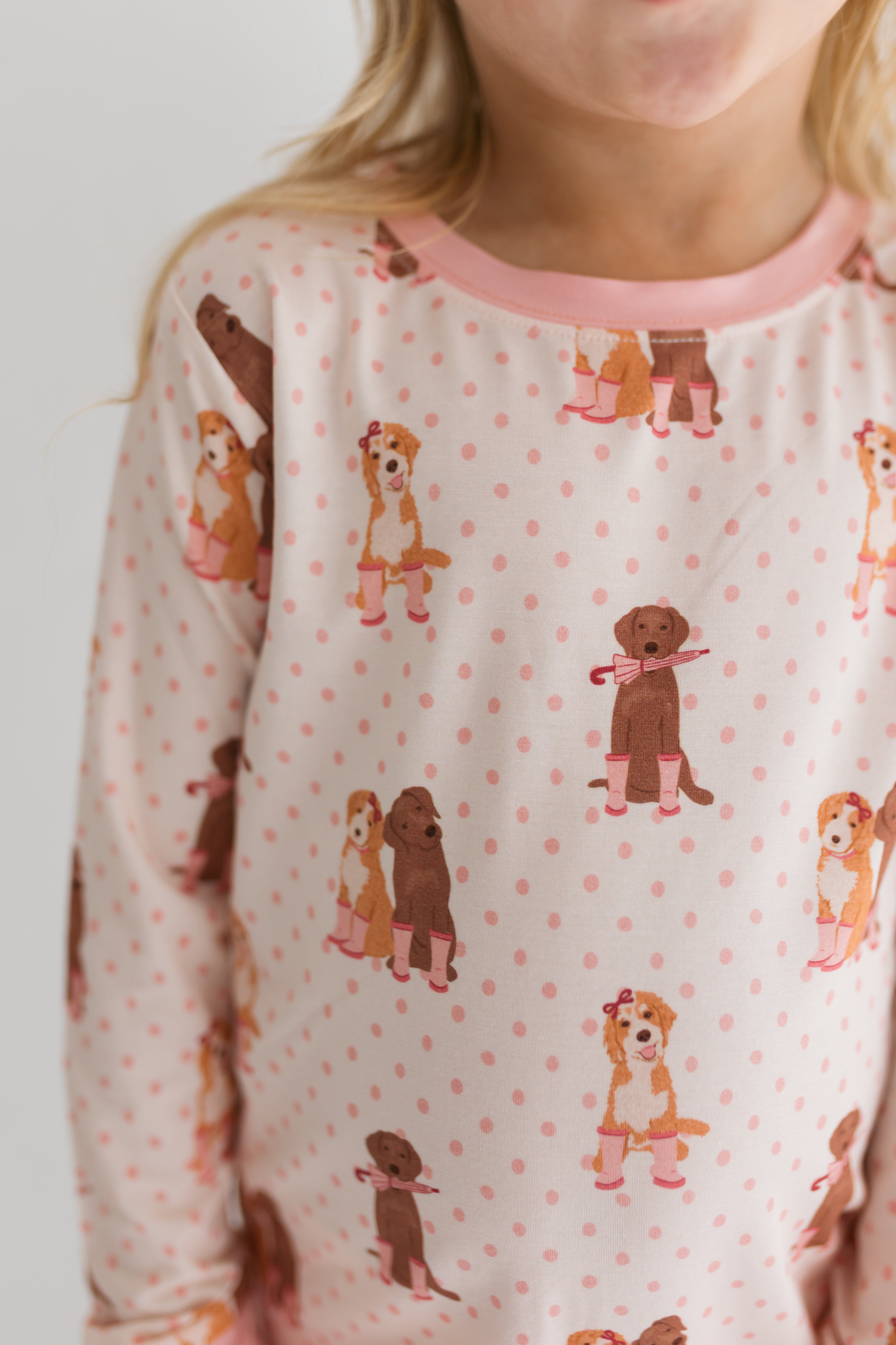 Pink Pup Friends Two Piece Set