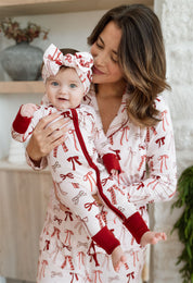Merry Little Bows Zipper Romper
