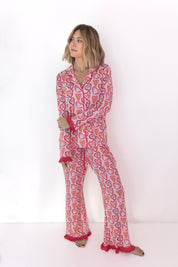 Pink Fur-Ever Valentine Women's Long Sleeve Ruffle Set