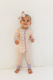 Yellow Amelia Bow Zipper Romper