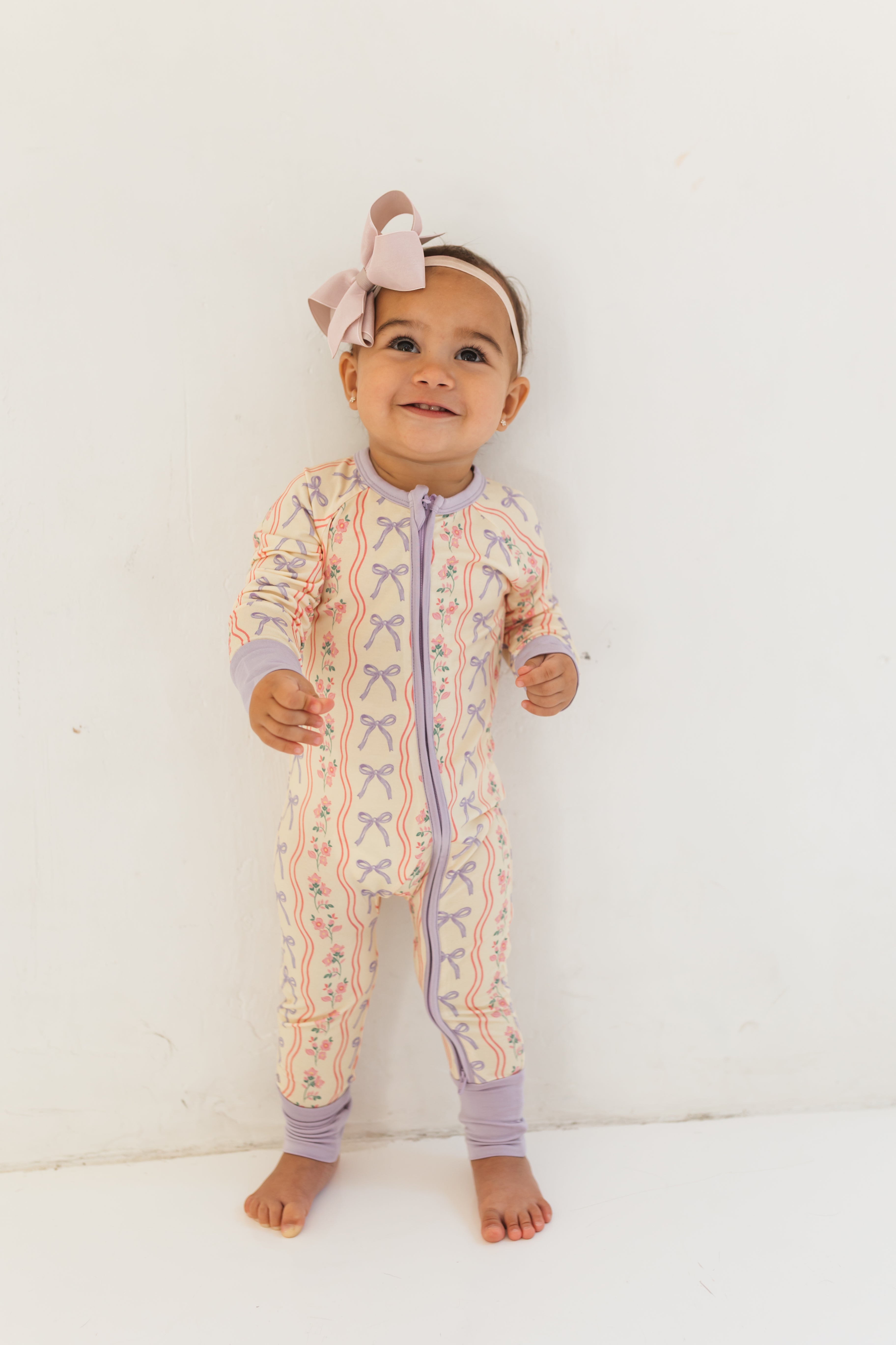 Yellow Amelia Bow Zipper Romper