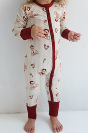 Bear-y Merry Zipper Romper