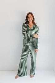 Green Stripe Women's Set