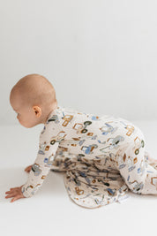 Little Excavator Zipper Romper