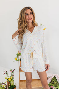 Peep and Petal Women's Long Sleeve Short Set