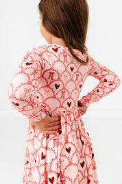 Love You Always Long Sleeve Twirl Dress