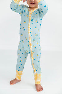 Floral and Gingham Zipper Romper IMJ x Karissa Abbott