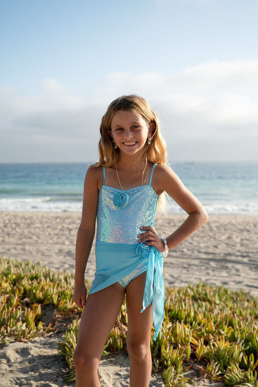 Blue Chiffon Sarong