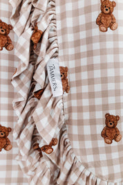 Teddy Gingham Blanket