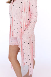 Blush Polka Dot Women's Robe