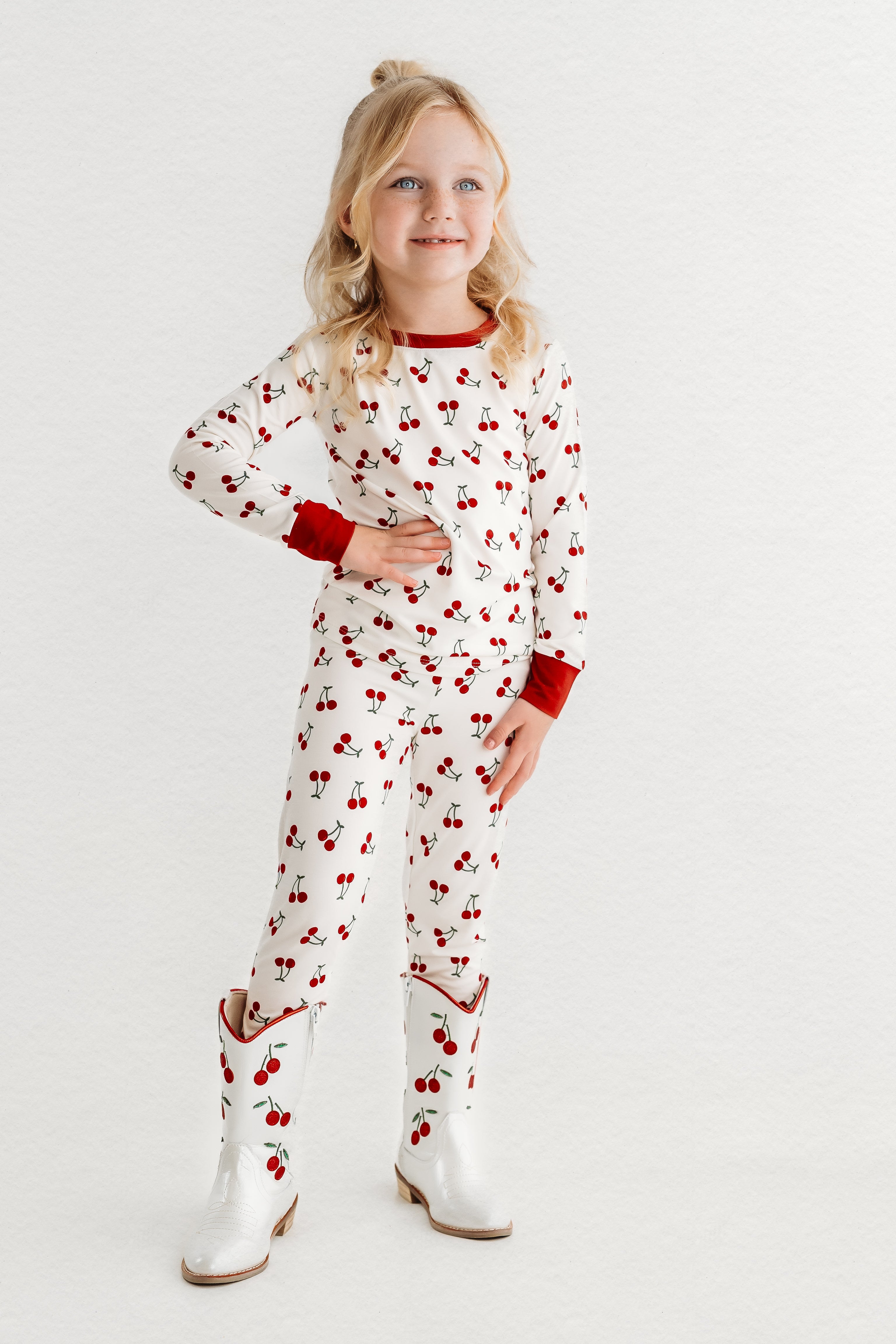 Red Cherry Two Piece Set Jammers x Wild + Rae