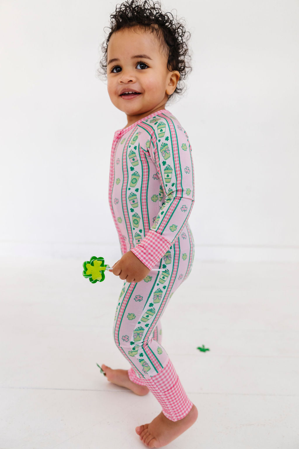 Shamrock Shake Zipper Romper