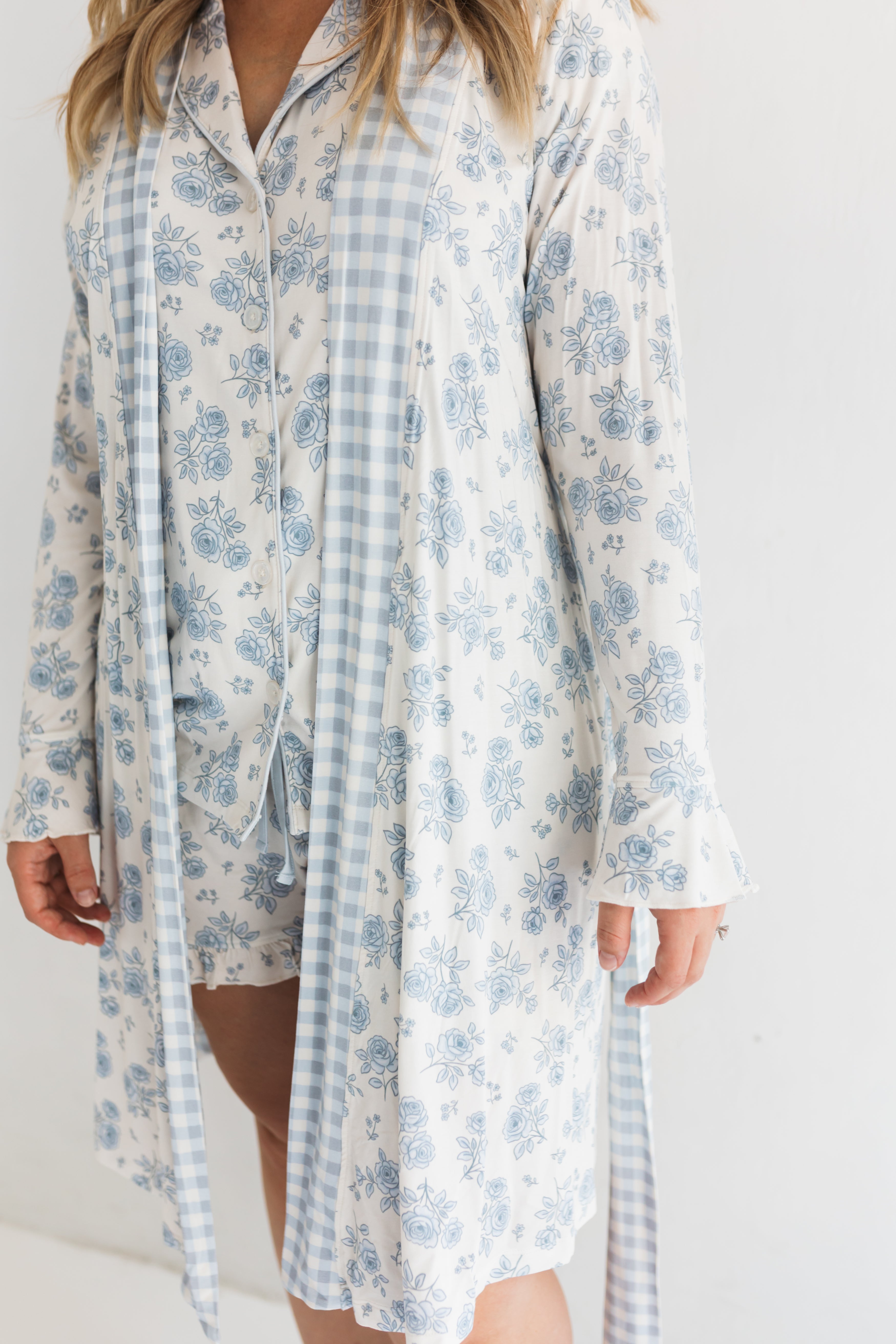 Blue Rose Garden Women's Robe