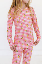 Lemon Gingham Two Piece Set