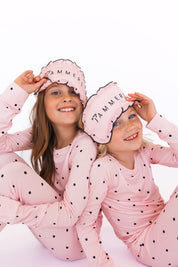 Blush Polka Dot Sleep Mask