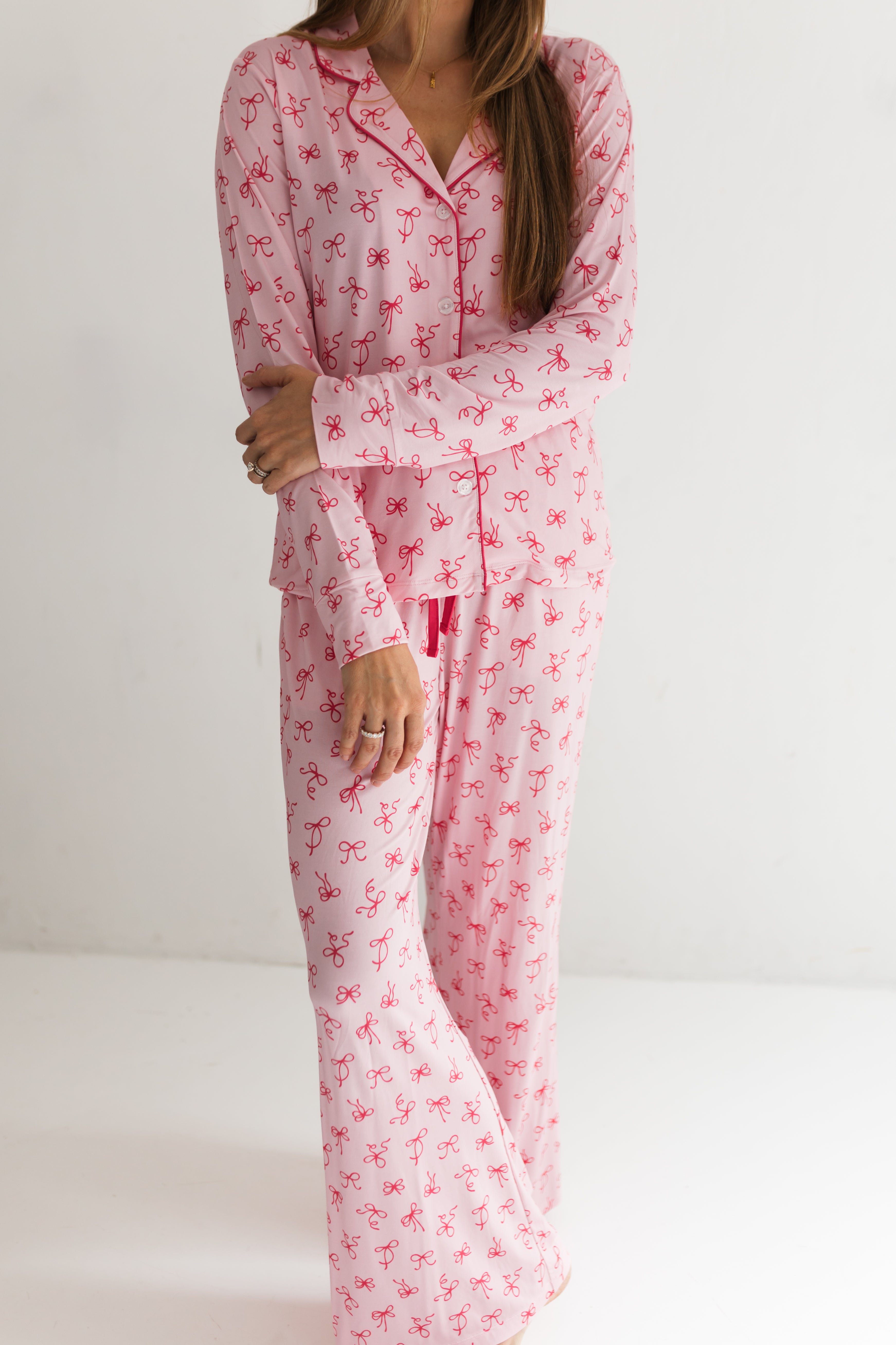 Little Pink Bow Women's Long Sleeve Set