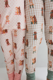 Pink Pup Friends Two Piece Set