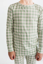 Green Gingham Two Piece Set