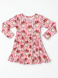 Pink Santa Claus Lane Twirl Dress - Preorder Ships 10/5