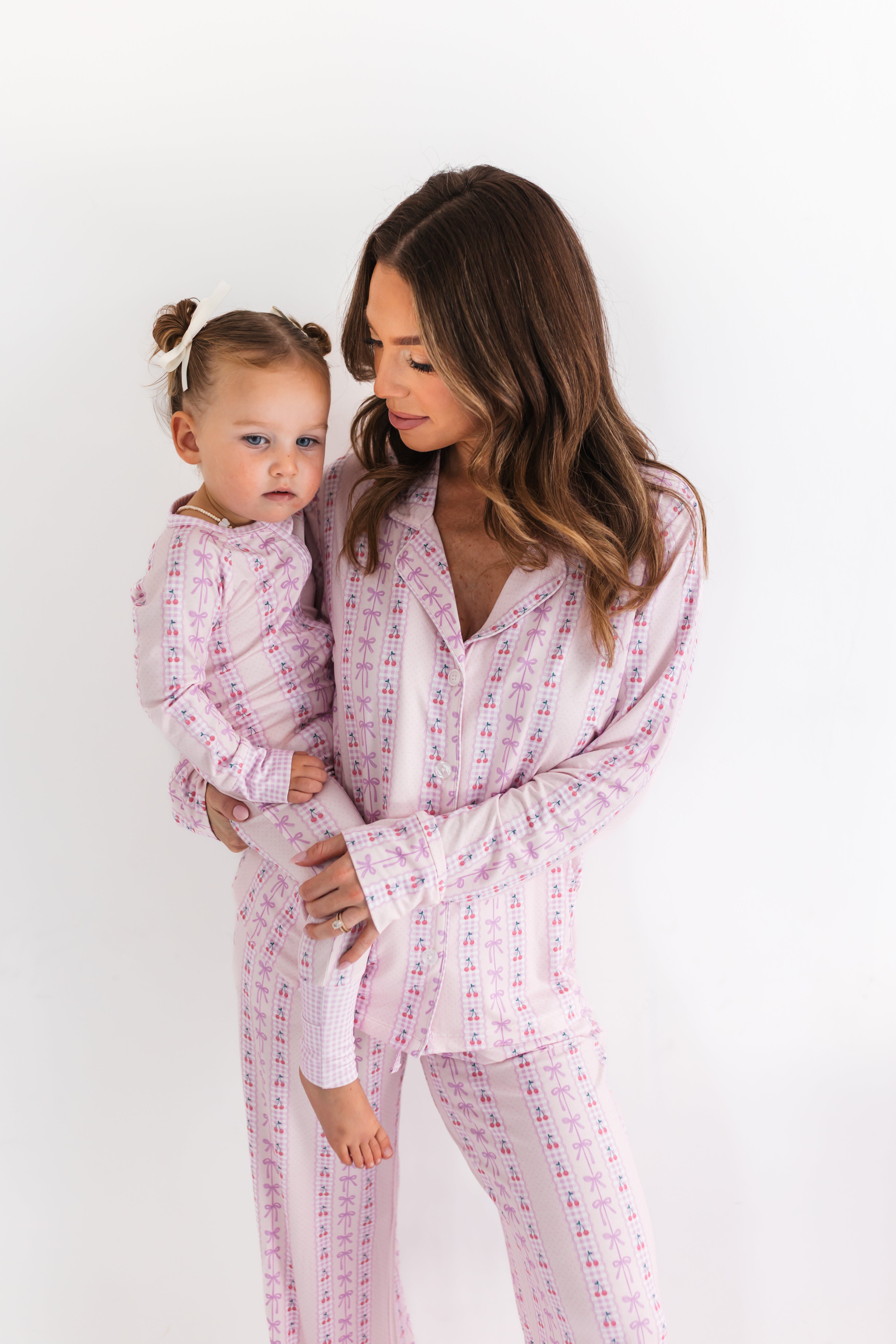 Cherry Gingham Women's Long Sleeve Set