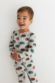 Trash Trucks Zipper Romper