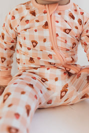 Gingham Sweet Pie Zipper Romper