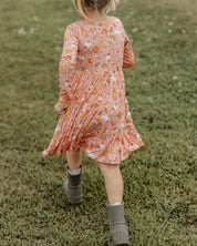 Pink Harvest Moon Long Sleeve Twirl Dress IMJ x Bre Sheppard