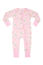Little Coastal Notes Zipper Romper