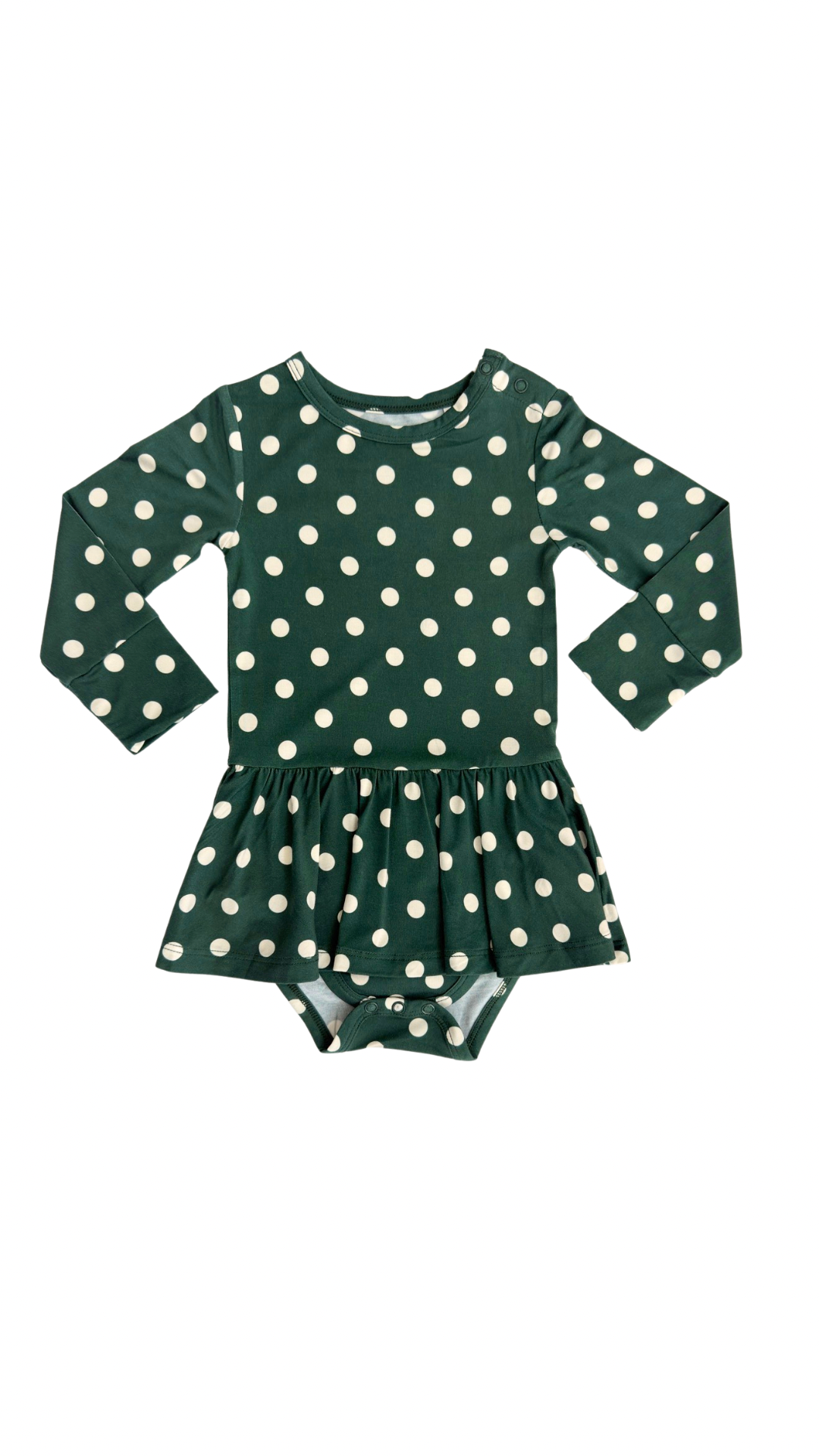 Green Polka Dot Twirl Bodysuit