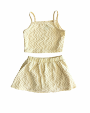 Yellow Wave Terry Tank Skort Set