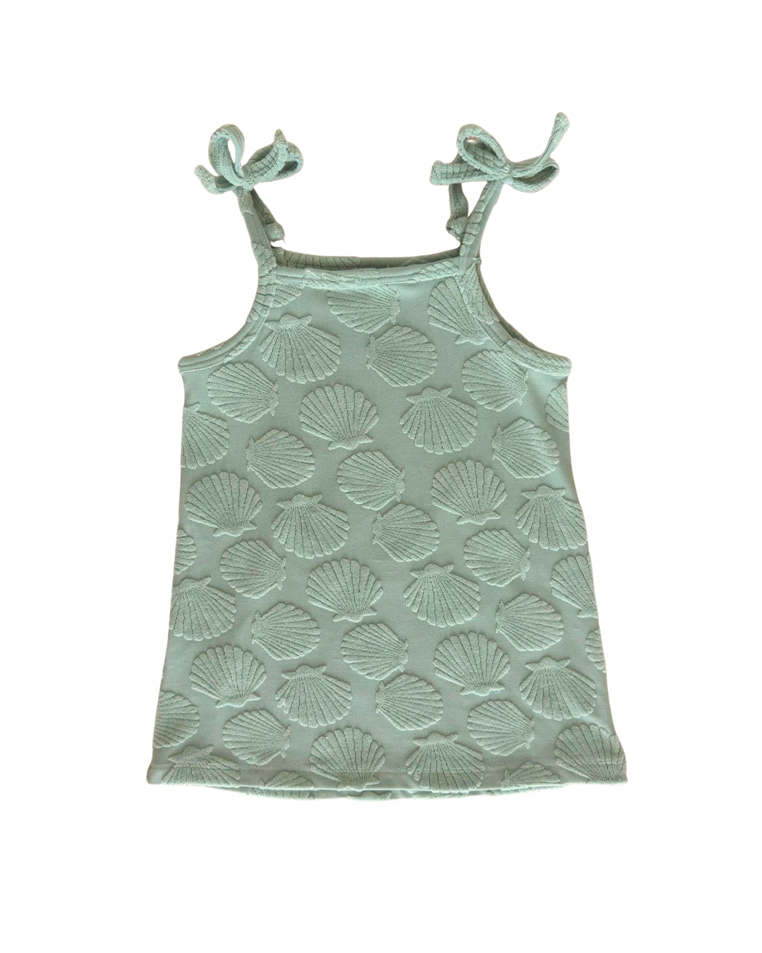 Green Seashell Terry Tank Dress