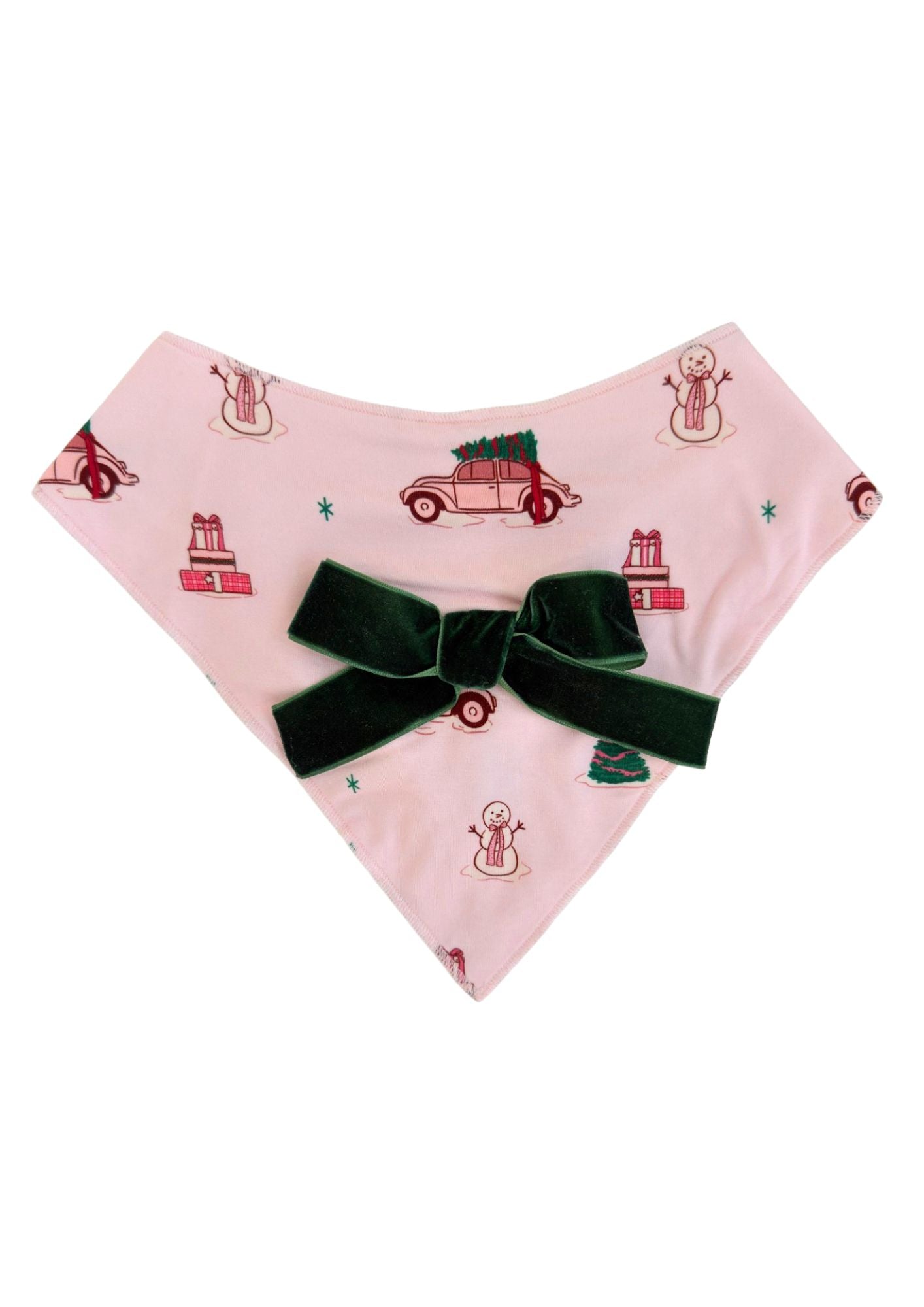 Pink Holly Jolly Cruisers Dog Bandana