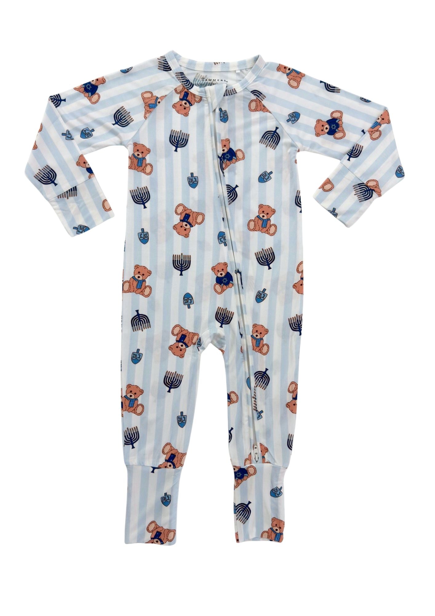 Hanukkah Bears Zipper Romper
