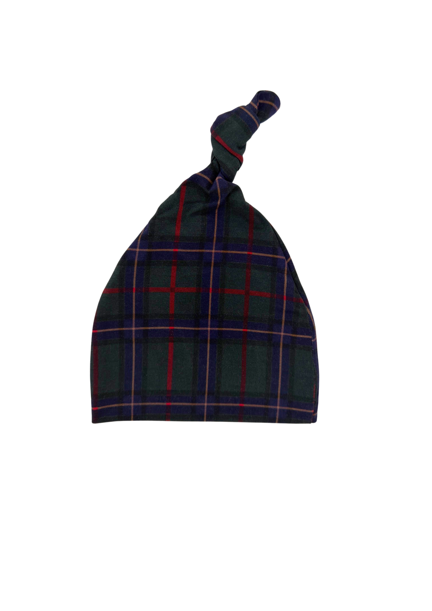 Midnight Mistletoe Plaid Newborn Hat IMJ x Daryl-Ann Denner