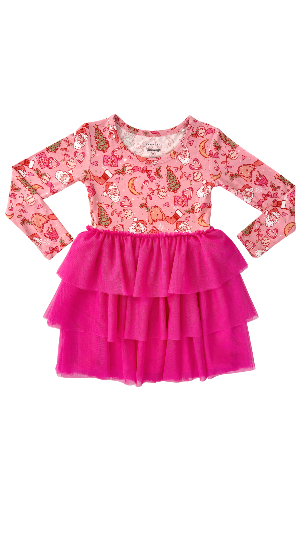 Pink Christmas Doodle Dreams Tutu Dress IMJ x Bre Sheppard