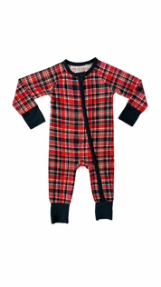 Home For The Holidays Plaid Zipper Romper IMJ x Bre Sheppard