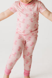 Blush Hydrangea Short Sleeve Two Piece Set