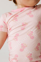 Blush Hydrangea Short Sleeve Two Piece Set