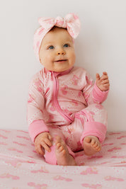 Blush Hydrangea Zipper Romper