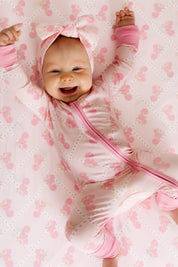 Blush Hydrangea Zipper Romper