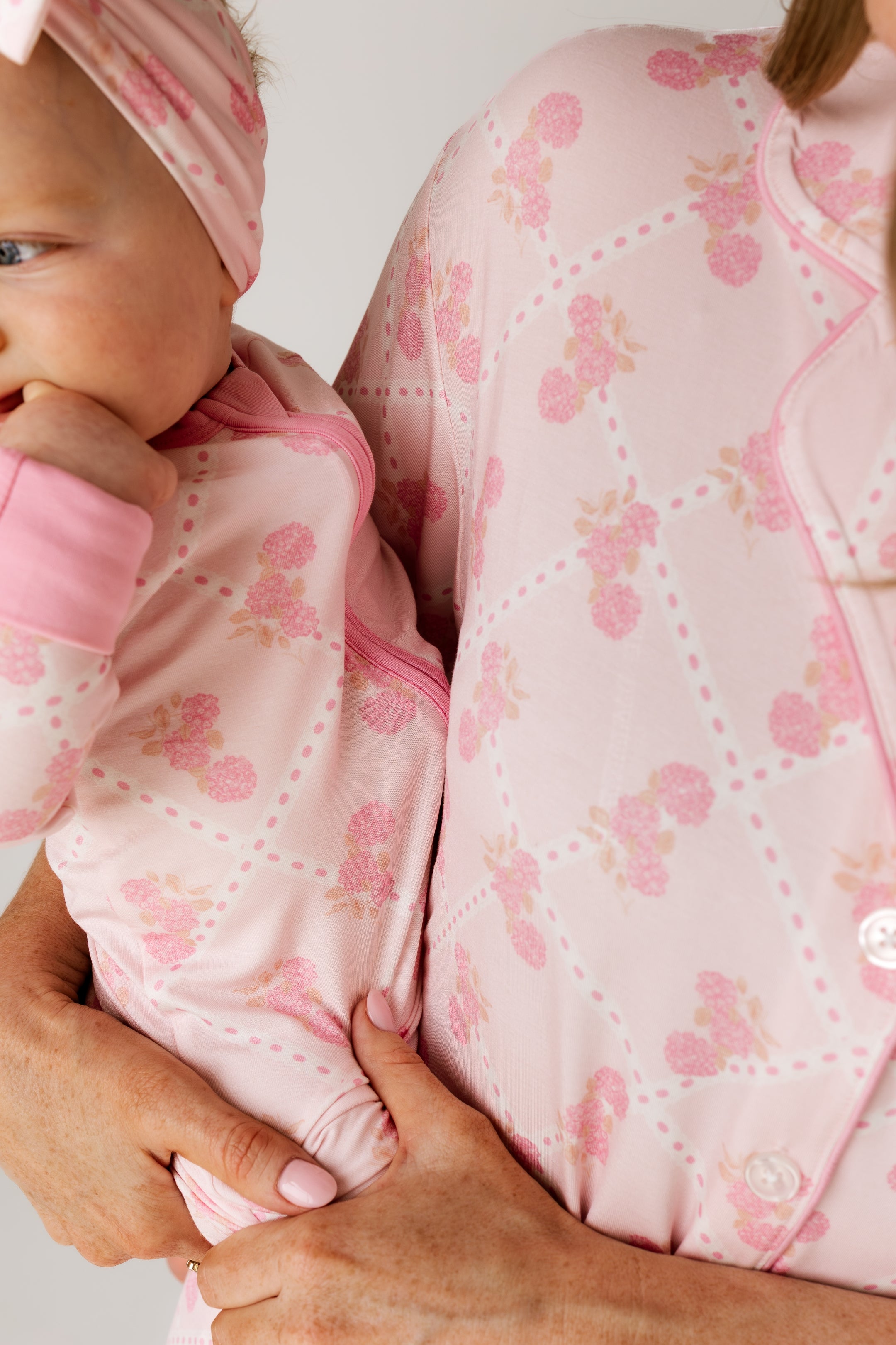 Blush Hydrangea Zipper Romper