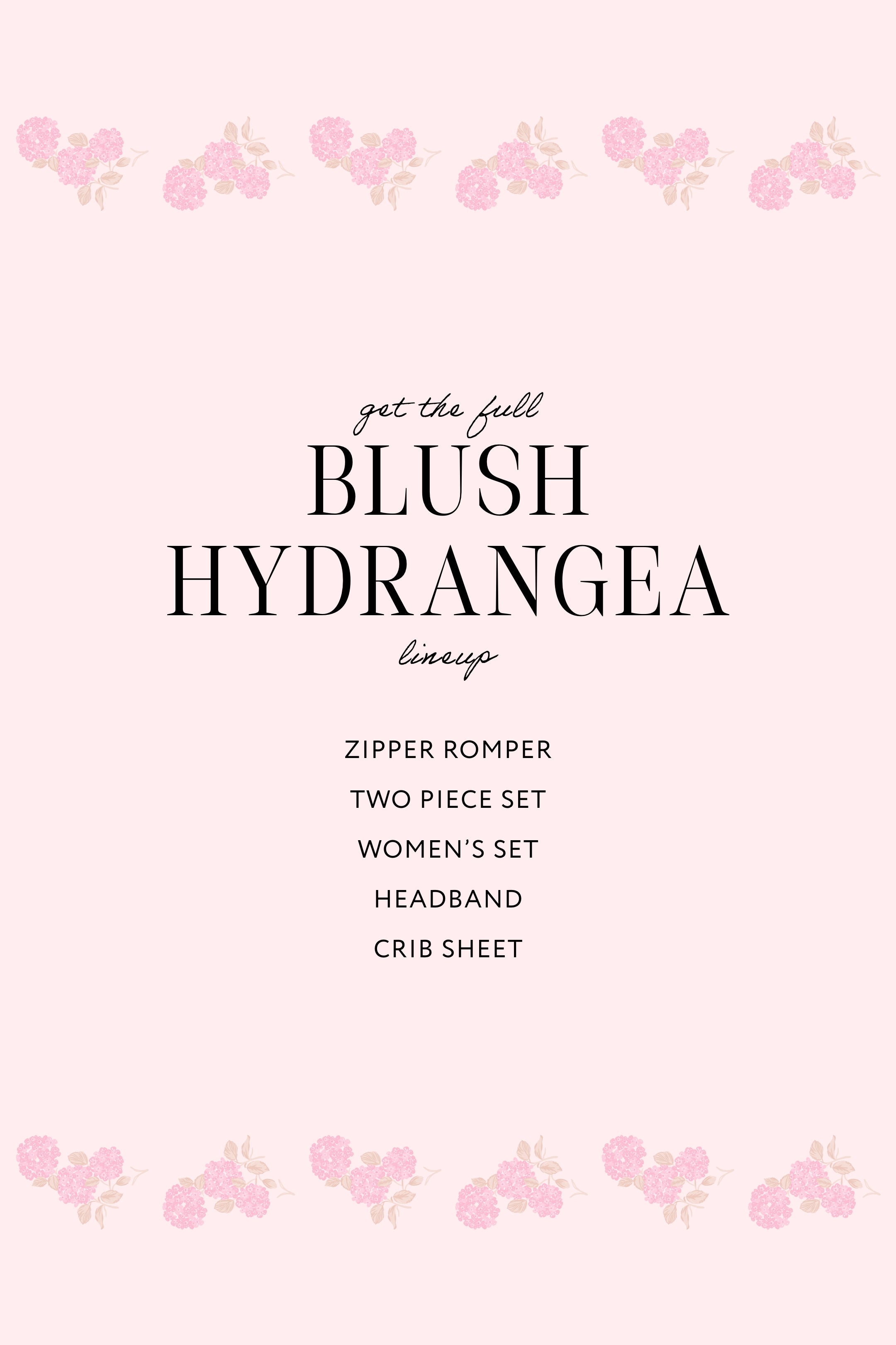 Blush Hydrangea Women's Short Set