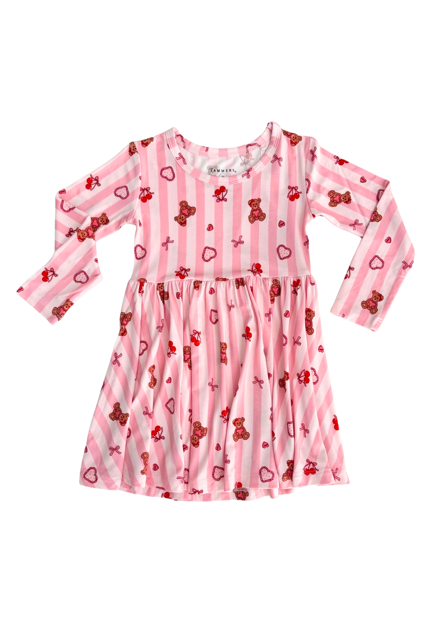 Love You Bear-y Much Long Sleeve Twirl Dress